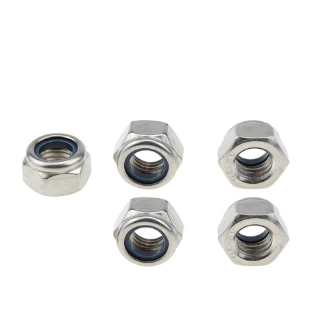304 Stainless Steel Hex Nut Nylock Locknuts A2-70 (5, M14-Pitch 2.0)