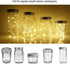 Solar Mason Jar Lights, 8 Pack 15 LED Waterproof Fairy Firefly Jar Lids String Lights (No Jars)