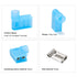 RuoFeng 100PCS 90 Degree Nylon Flag Spade Female Insulated Quick Disconnects - Electrical Crimp Wire Terminals, Blue
