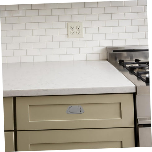 Housoutil Concealed Door Pull Handle Dark Grey Zinc Alloy Finger Flush Pulls for Sliding Barn Doors Effortless