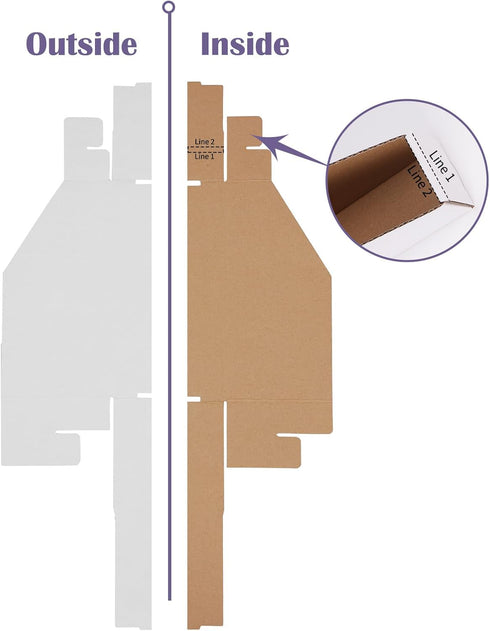EXYGLO Cardboard Storage Bins 35 Pack, 15x4x4.5 Inch Cardboard Boxes, Corrugated Organizer Bins for Pantry, Shelves,