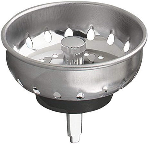 Plumb Pak PP820-22 Replacement Sink Basket Strainer, Stainless Steel with Fixed Post And Stopper