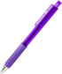 Writon Retractable Ballpoint Pens, Triangle Grip and Barrel, 1.0mm Medium Point, Purple Ink, 12 Pack