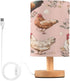 ALAZA Vintage Farm Rooster Chicken Bedside Table Lamp with USB Port for