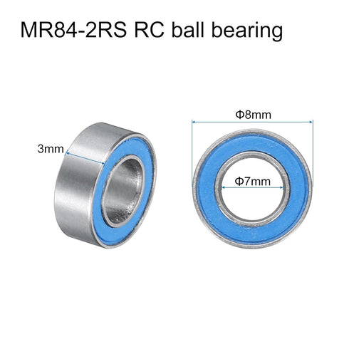 uxcell 20pcs MR84-2RS Miniature Deep Groove Ball Bearings, 4x8x3mm Double Sealed for Electric Motor & Machinery