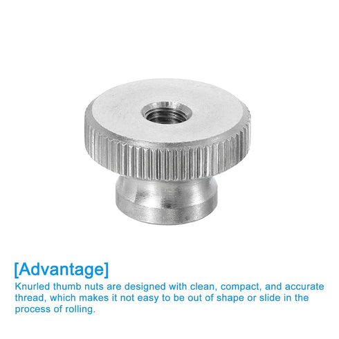 uxcell Knurled Thumb Nuts, 3Pcs M5 x D16mm x H10mm Stainless Steel Round Knobs for 3D Printer Parts