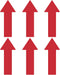 LiteMark Removable Red Arrows, Large Size Arrow Sticker, 12 Inch Pack of 6 for Safety