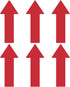LiteMark Removable Red Arrows, Large Size Arrow Sticker, 12 Inch Pack of 6 for Safety