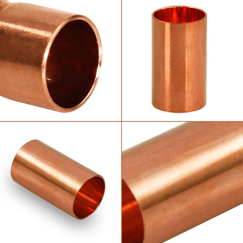 Supply Giant DDDM0038-5 Straight Copper Coupling Fittings with Sweat Ends, 3/8 Inch