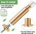KOLAKO Wall Mount Door Stoppers, 4.4 Inch Spring Loaded Door Stops Bumper with White Rubber Tip