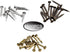 newlng 1600pcs Small Tiny Nails - Wooden Screws Compact Antique DIY Decorative Box Accessories in Gold, Silver, Bronze