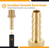 KOOTANS 4pcs Brass Quick Coupler Air Hose Fittings, 1/4" Hose Barb to 1/4 NPT Male Thread, M Type Adapter Connector