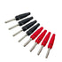 Qingdinu 40 4mm Pcs Banana Plugs, Connector, Red and Black Dual-Color, High Current, Insulated Sheath, Stackable, Screw