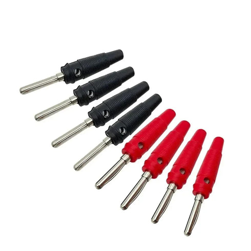 Qingdinu 40Pcs 4mm Banana Plug Connectors Black and Red High Current Insulated Shrouded Stackable Connector Screw