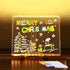 LED Note Board with Colors, Glowing Acrylic Message Marker Board, Illuminating Dry Erase Board, 7.9" x 7.9" Stand