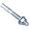 1/4 x 3-3/4'' Wedge Anchor, 1/4 Inch Diameter Heavy Duty Zinc Plated Concrete Wall Anchor, 5 PCs