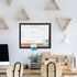 Monthly Calendar Dry Erase White Board & Cork Bulletin Board, 13" x 17" Black Wood Frame, Magnetic Surface
