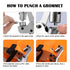Grommet Tool Kit, 3/8 inch Handheld Metal Eyelet Pliers Hole Punch Tool for Leather, Tarpaulins, Paper Bags with 300Pcs