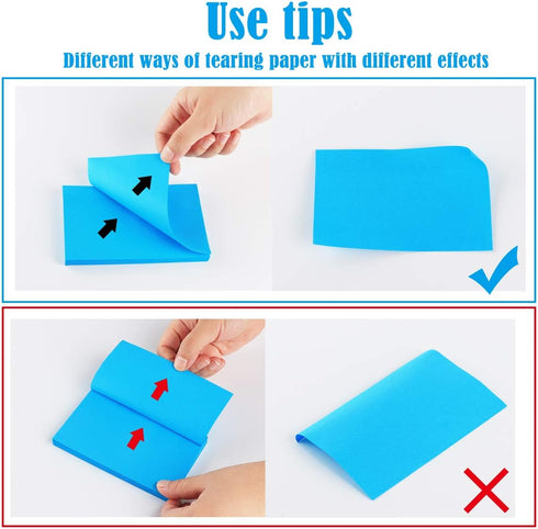Large Sticky Notes 1000 Sheets, 3 x 5'' Self-Stick Pads, 10 Pack, Bright Colorful Memo Pads for Home, Office, School