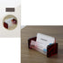 Enyuwlcm Acrylic Desktop Business Card Holder Display for Desk – Elegant Business Card Stand for Office, Red/Clear with