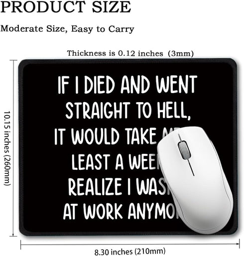 I Wasn't at Work Anymore Rectangular Mouse Pad, Funny Sarcastic Mouse Pad Gift for Colleague Staff, Farewell Thank You Gift for Coworker Worker, Office Humour Gift for Employee Colleague by Juoqg