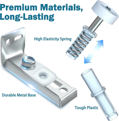 Bifold Door Hardware Repair Kit - 4 Packs Replacement Parts for Bi-fold Sliding Closet Doors, Includes Top & Bottom