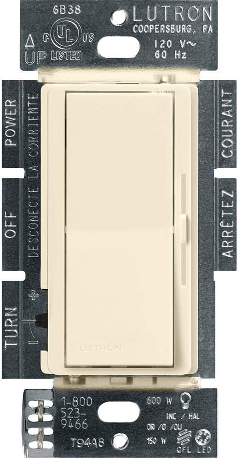 Lutron Diva LED+ Dimmer Light Switch for Dimmable LED, Halogen, and Incandescent