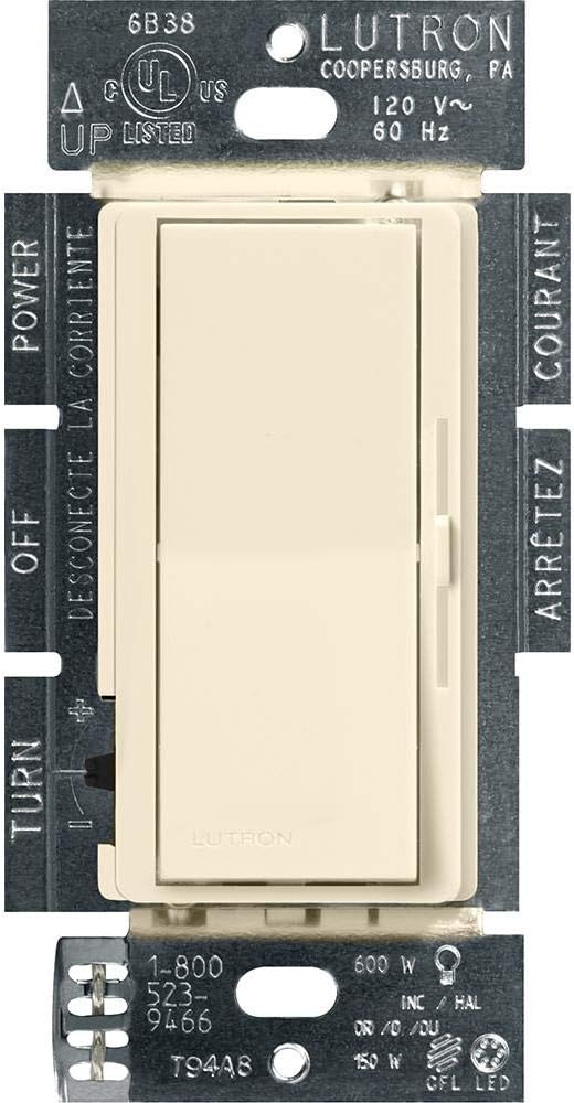 Lutron Diva LED+ Dimmer Light Switch for Dimmable LED, Halogen, and Incandescent