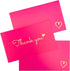 RXBC2011 100 3.5 2 Inch Little Thank You Cards Gold Heart Design Bulk Thank you Notes for All Occasions x hotpink