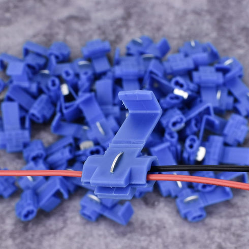 60Pcs Solderless Quick Splice Wire Connectors, 18-14 AWG, Cold Pressed Insulated Electric Wire Splice Connectors