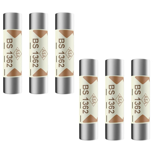Cartridge Fast Blow Tube, Ceramic Cartridge Fuses 13A 250V, 6-Pack for Power Strip Experiment Circuit Repair