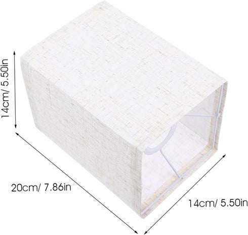 7.87X5.51X5.51 Inch CALLARON Detachable Square Lamp Shade Fabric Cover for Table and Floor Lamps Protective Cloth