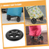 4pcs HEALLILY Replacement Plastic Wheels for Folding Shopping Carts Sturdy Rolling Cart Wheel Laundry and Trash Cans