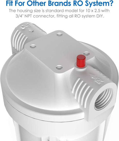 SimPure Whole House Water Filter Housing, Inline Water Filter for Home, 10 Inch Sediment Filter with Heavy Duty Steel