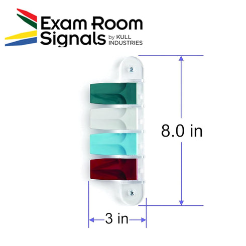 4 3-Inch Exam Room Flags, Medical Door Flags for Doctor Offices, Hospitals, Clinics, Easy Identification, Durable