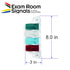 4 3-Inch Exam Room Flags, Medical Door Flags for Doctor Offices, Hospitals, Clinics, Easy Identification, Durable