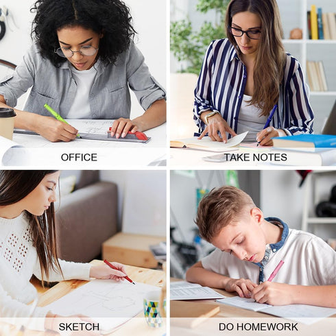 Inkless Forever Pencil, 6 Sets, Reusable Infinite Pencil with Eraser, Extra 6 Replaceable Nibs