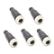 5Pcs M12 4 Pin Female Connector, Field Assembly Wireable Adapter 12mm IP67 Waterproof Straight Sensor A Code Unshielded