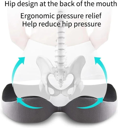 JJKSKV Tailbone Orthopedic Memory Foam Prostate Cushion for and Sciatica Seat Cushion for Chair and Car Removable