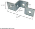 10 Pack - 5 Hole, U Shaped Connector Bracket for 1-5/8" Strut Channel - Heavy Duty, Electro-Galvanized