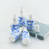 4 PCS Blue and White Porcelain Ceramic Dropper Bottles, 1 2/3oz (50ml) for Perfume, Aromatherapy, Funnel Included