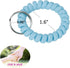 BIHRTC 6 Color Plastic Spring Wrist Keychain, Flexible Spiral Wristband Key Holder for Gym Pool ID Badge