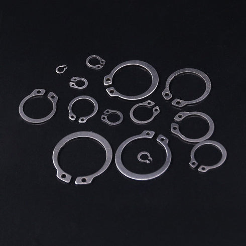 Hilitchi 150-Pcs 304 Stainless Steel External Circlip Snap Retaining Clip Ring Set