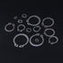 Hilitchi 150-Pcs 304 Stainless Steel External Circlip Snap Retaining Clip Ring Set