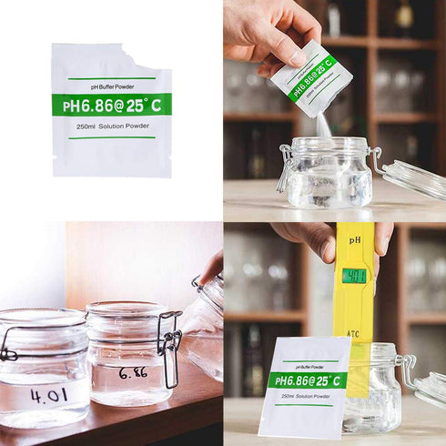 Nynelly 12pcs pH Meter Buffer Solution Powder for Easy Calibration, 4.01pH, 6.86pH, 9.18pH