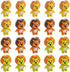 Totority 20pcs Little Lion Mini Erasers, Cute Animal Erasers for Kids, Portable Pencil Erasers