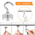 MIKEDE Heavy Duty Magnetic Hooks, 28Lbs Neodymium Magnets, 10Pcs Strong Hooks for Refrigerator, Grill, Toolbox, Storage