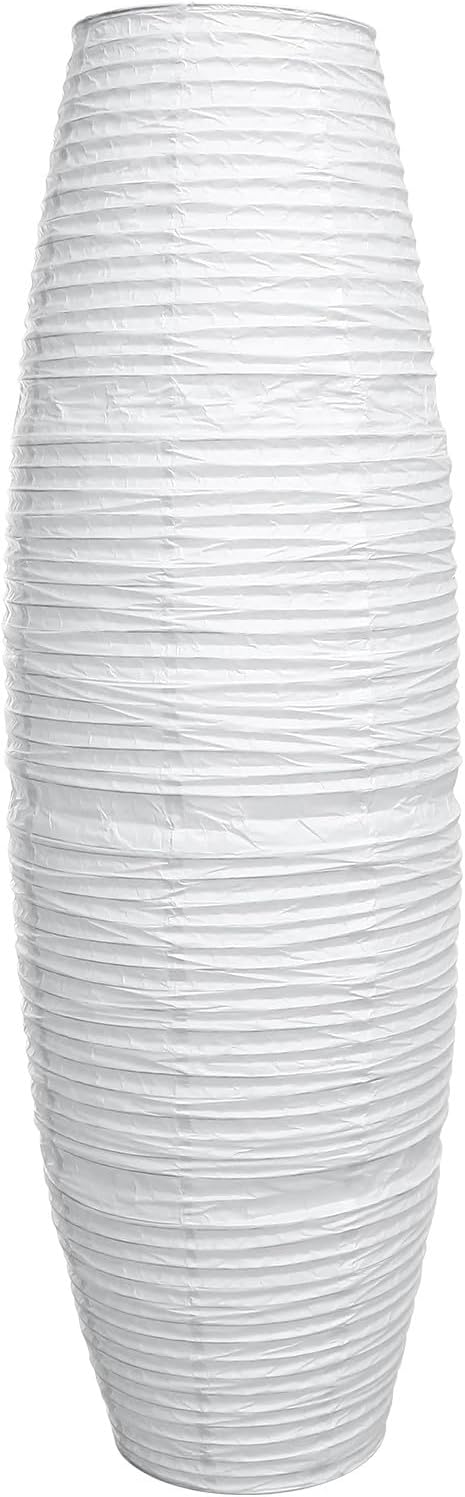Kisangel Paper Floor Lamp Shade Replacement, Modern Tall Paper Lampshade for Living