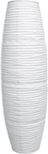Kisangel Paper Floor Lamp Shade Replacement, Modern Tall Paper Lampshade for Living