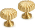 COOLHOOD 2Pcs Drawer Pulls Brass Dressers Knob Cupboard Handle Modern Furniture Handle Round Stripe Bedside Cabinet